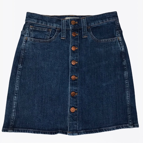 Madewell Button Down Denim Mini Skirt - 24 - Picture 9 of 17